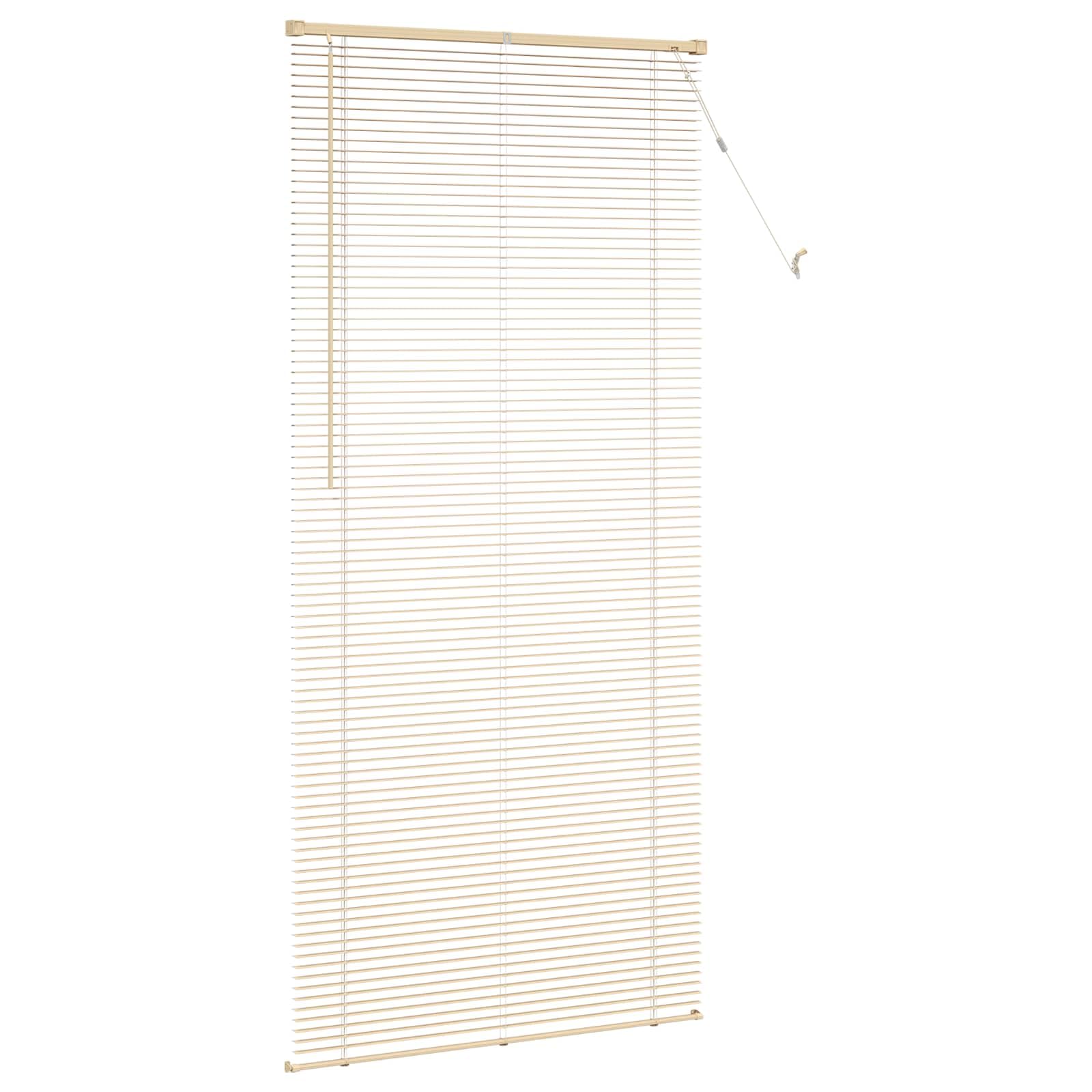 Tenda veneziana marrone chiaro con motivo in PVC, 213 x 90 cm, frangivista, per finestre interne, tenda oscurante con clip di sicurezza, facile da montare