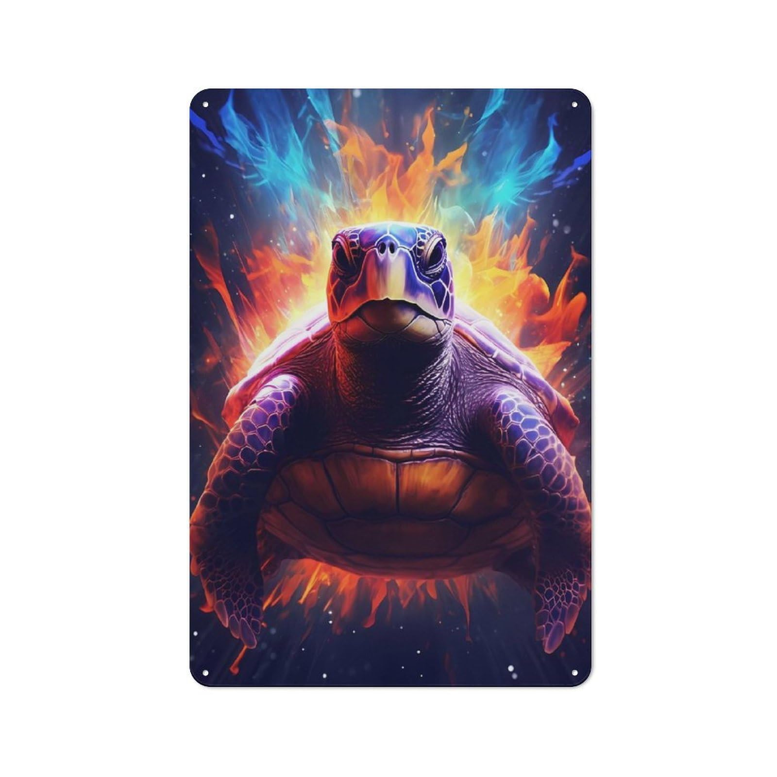 Turtle Animals Rustic Tin Sign 30x20cm for Man Cave Or Games Room, A Decorative Gift for A Newly Furnished Man Cave And Games Room