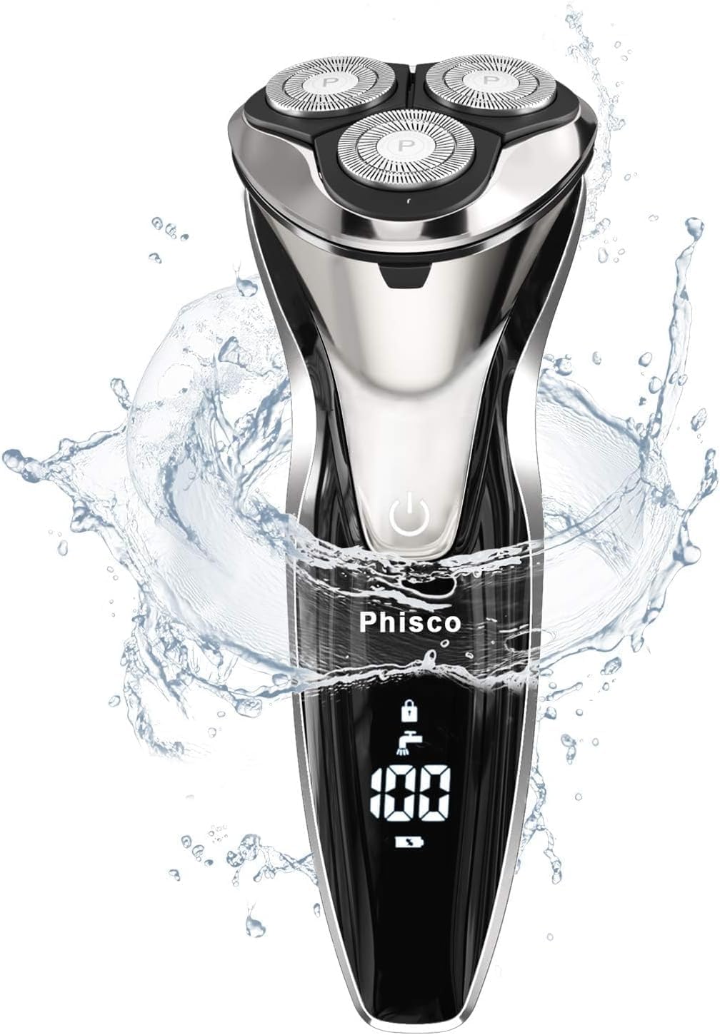 Phisco Men's Ultra-Quiet Cordless Rotary Razor - Pivoting Heads for ...