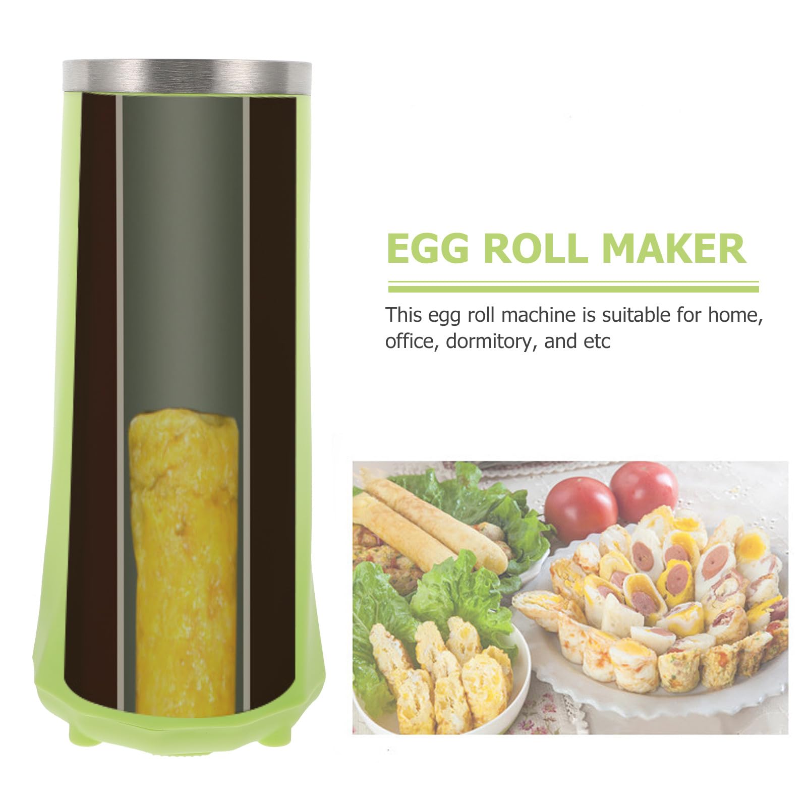 Operitacx Cuociuova Elettrico per Colazione Acciaio Inossidabile e Abs, Macchina Automatica per Pezzi di Salsiccia, Design Semplice e Sicuro per Uso Domestico Stili multipli