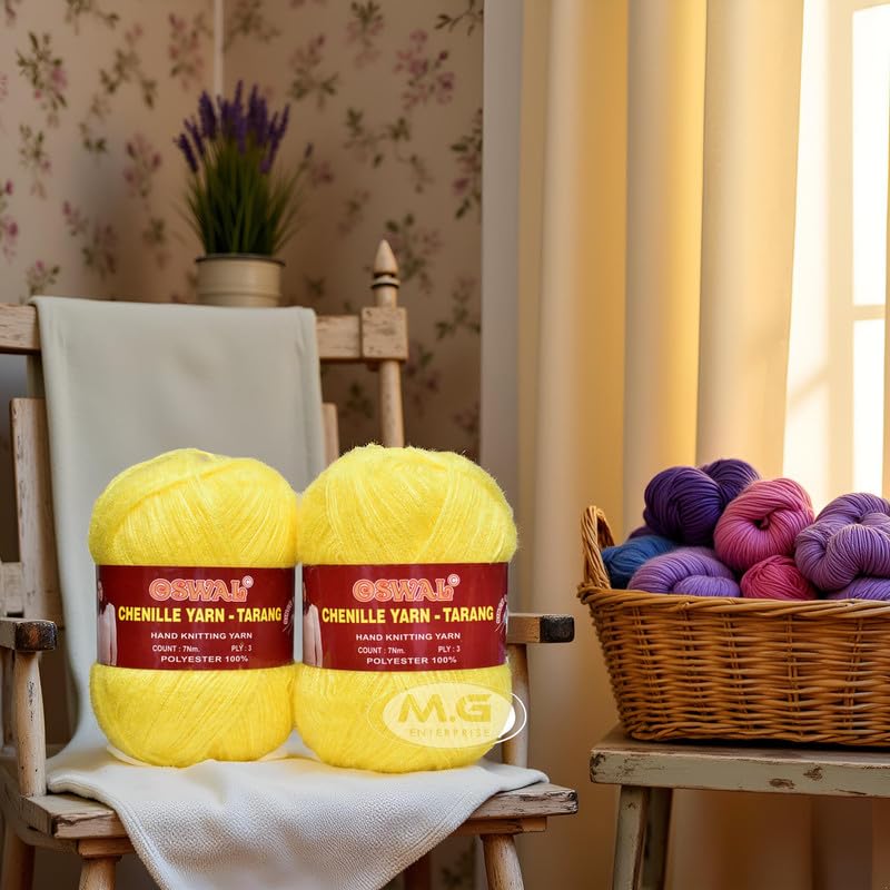 Image of M.G Knitting Wool Yarn, Soft Tarang Feather Wool Ball Kacha Pila 200 gm Best Used with Knitting Needles, Soft Tarang Wool Crochet NeedlesWool Yarn for Knitting. by M.G