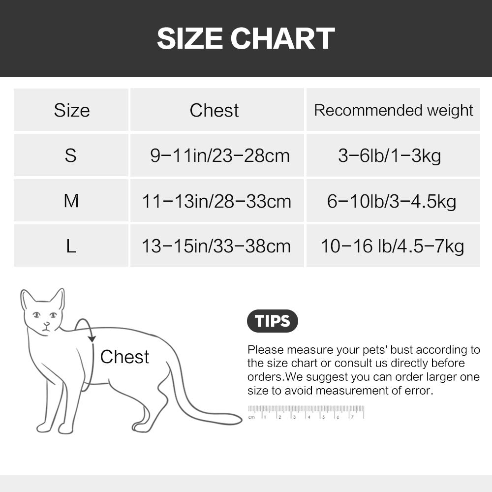Cat Harness Leash Straps Soft and Comfortable Cat Walking Jacket with Running Cushioning and Escape Proof for Puppies with Cationic Fabric — view 2