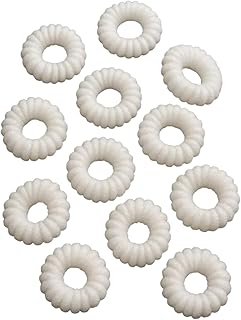 12 Pieces White Wavy Hair Band Rings Round Hollow Hair Bands for DIY Crafts Decoration