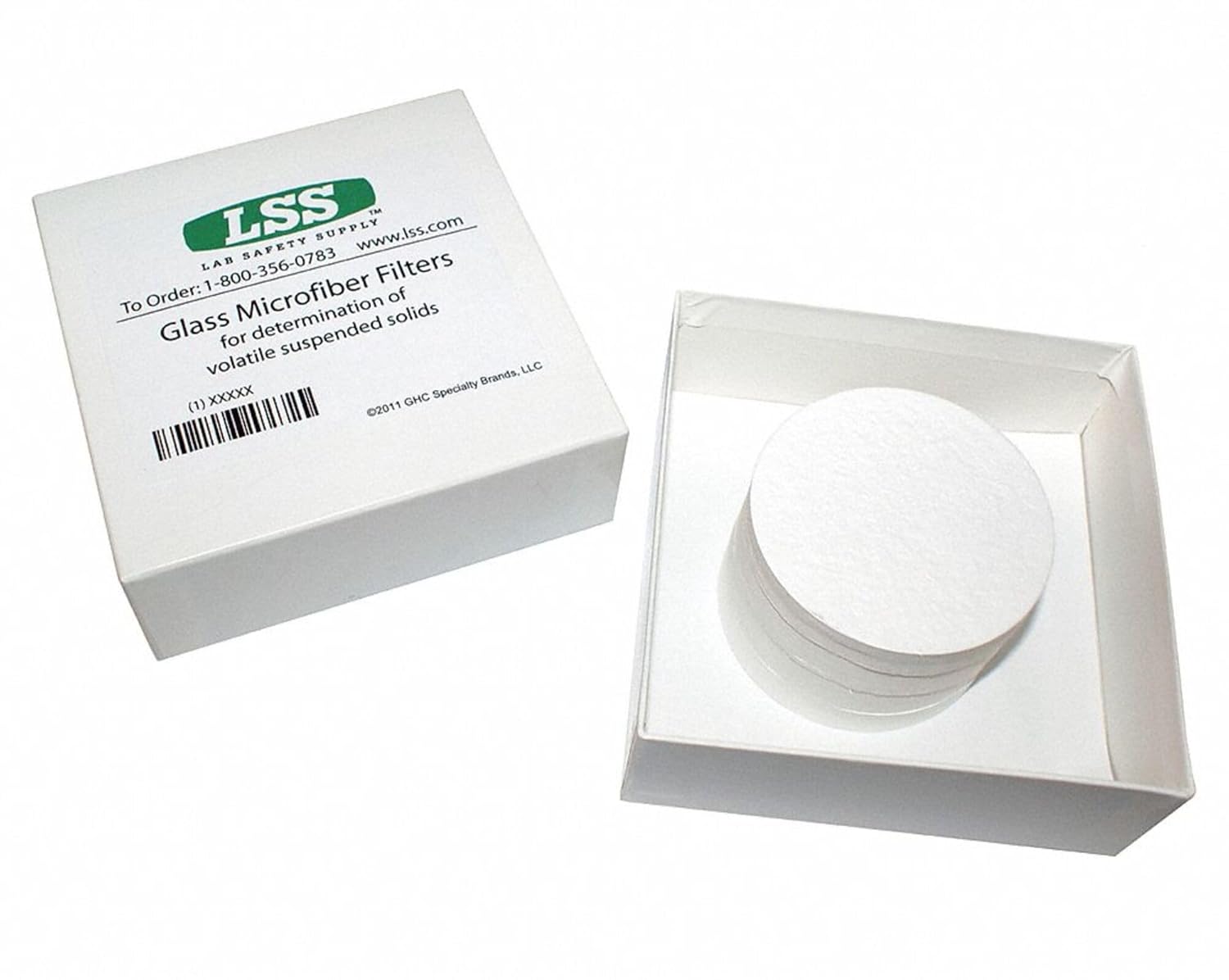 LAB Safety Supply 12K997 Glass Microfiber Fltr,1.5um,12.5cm,PK100