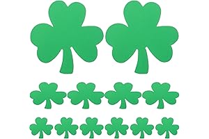 36 Piece Green Paper Shamrock Cutouts