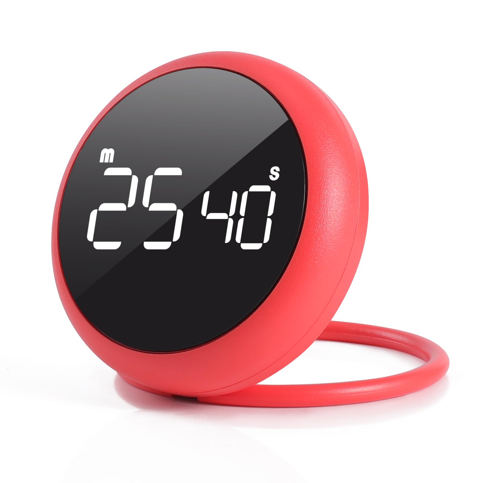 Rose Quick Que Kitchen Timers, Visual timers Large LED Display Magnetic Countdown Countup Timer for Classroom Cooking Fitness Baking Studying Teaching, Easy for Kids and Seniors (Rose)