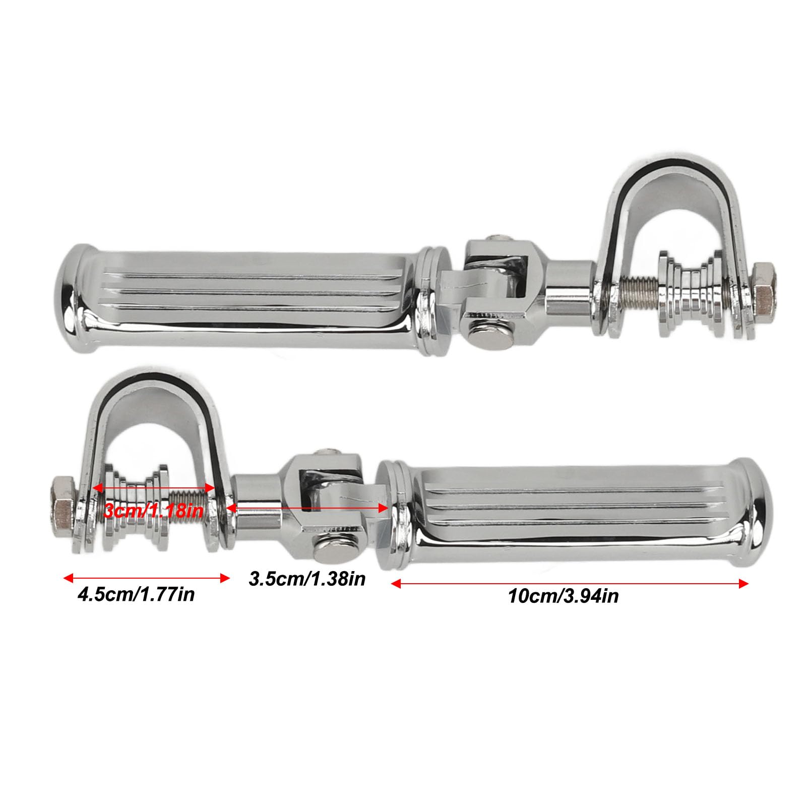Podnóżki Motocyklowe, Podnóżki Motocyklowe od 25 Mm do 32 Mm, Uniwersalna Osłona Silnika ze Stopu Aluminium, Podnóżek Paska Awaryjnego, Regulowane Kołki Drogowe, Wygodna Jazda