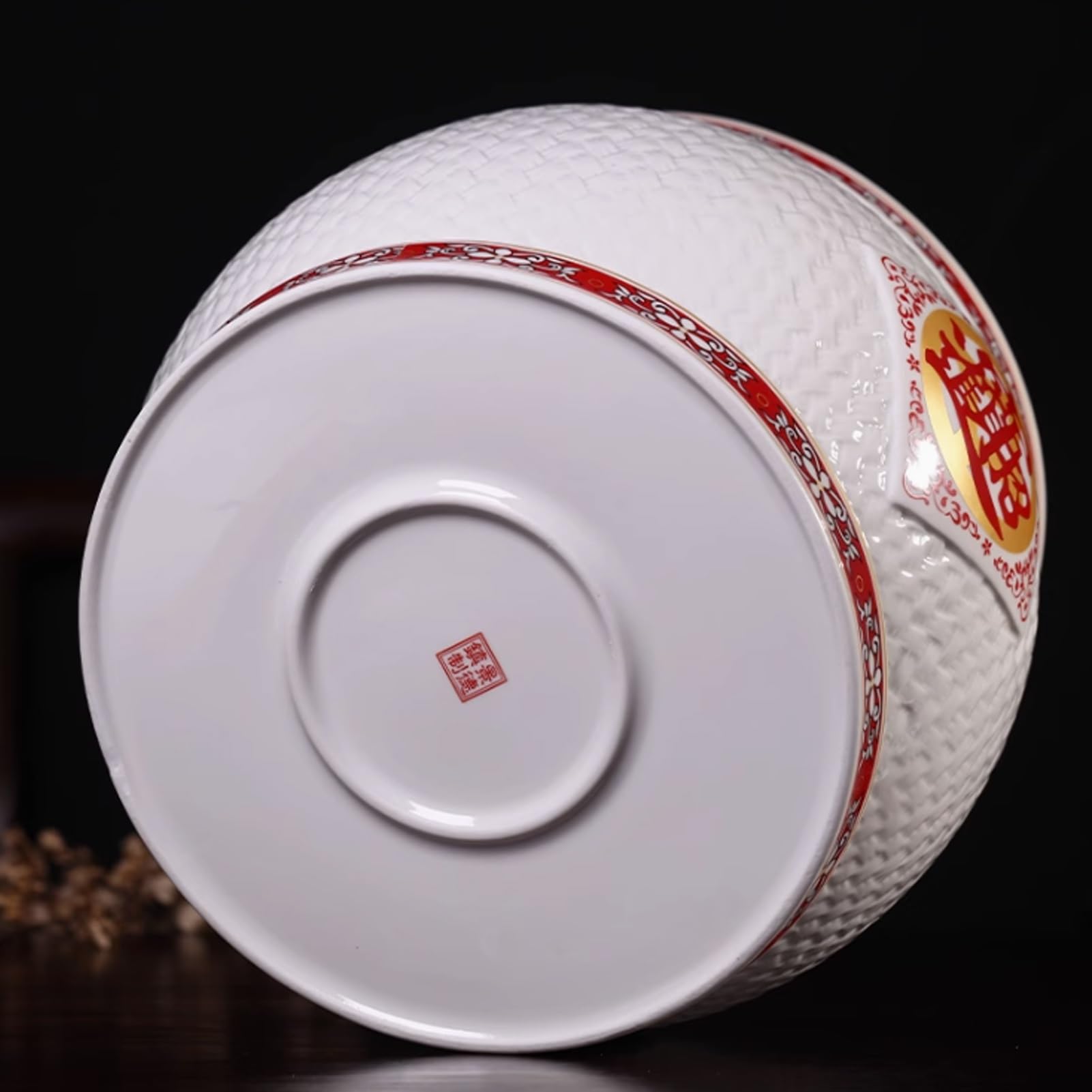 YVYKFZD Tanque de Arroz de Cerámica, Botes Cocina Almacenaje clásico, Recipientes for Alimentos Caja de Almacenamiento de Arroz con tapa, Recipientes for Cereales de cocina, for harina, nueces(White B