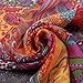 Yeieeo Boho Scarf for Women Lightweight Floral Printed Scarf Fall Winter Fashion Fringed Shawl（38）