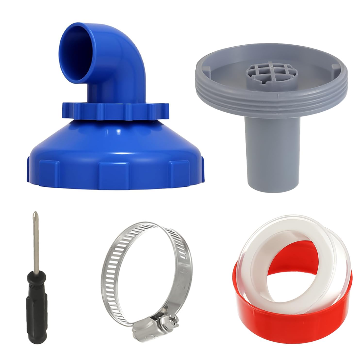 Huarew 5Pcs Pool Jet Nozzle Set, 360° Swivel Rotatable Pool Inlet Nozzle Fittings Swimming Pools Return Jet For Intex Spa Spout Replacement Parts Accessories