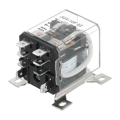 PATIKIL DC12V 40A Electromagnetic Relay, High Power Relay DPDT 2NO 2NC 8 Terminals Din Rail Mounting