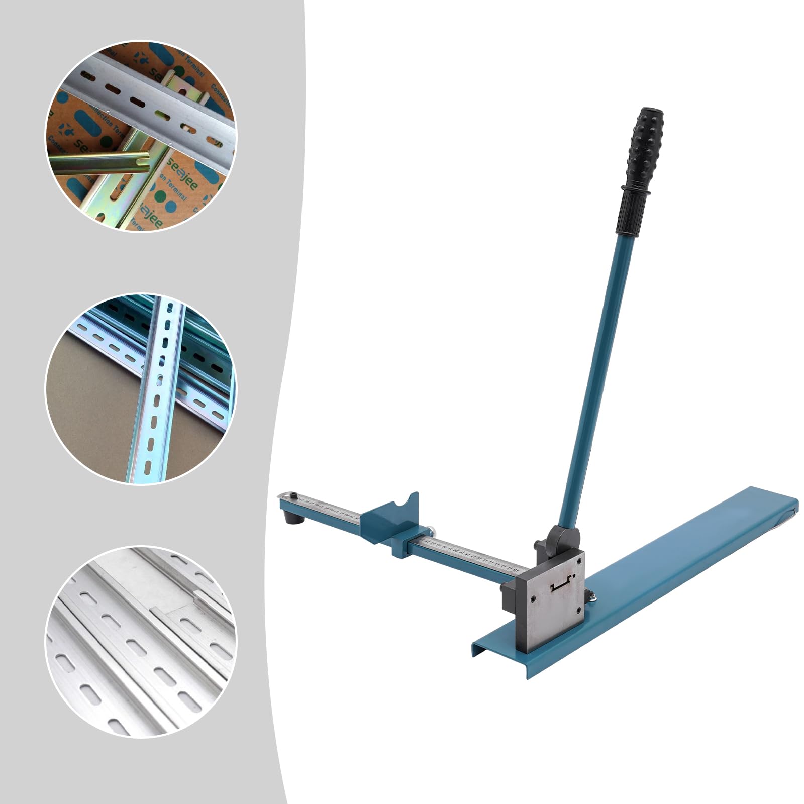 Cortador de riel DIN DIN ancho de corte 35-40 cm grosor de corte 0,8 mm con regla Rail Cutter para cortar rieles de guía de aluminio