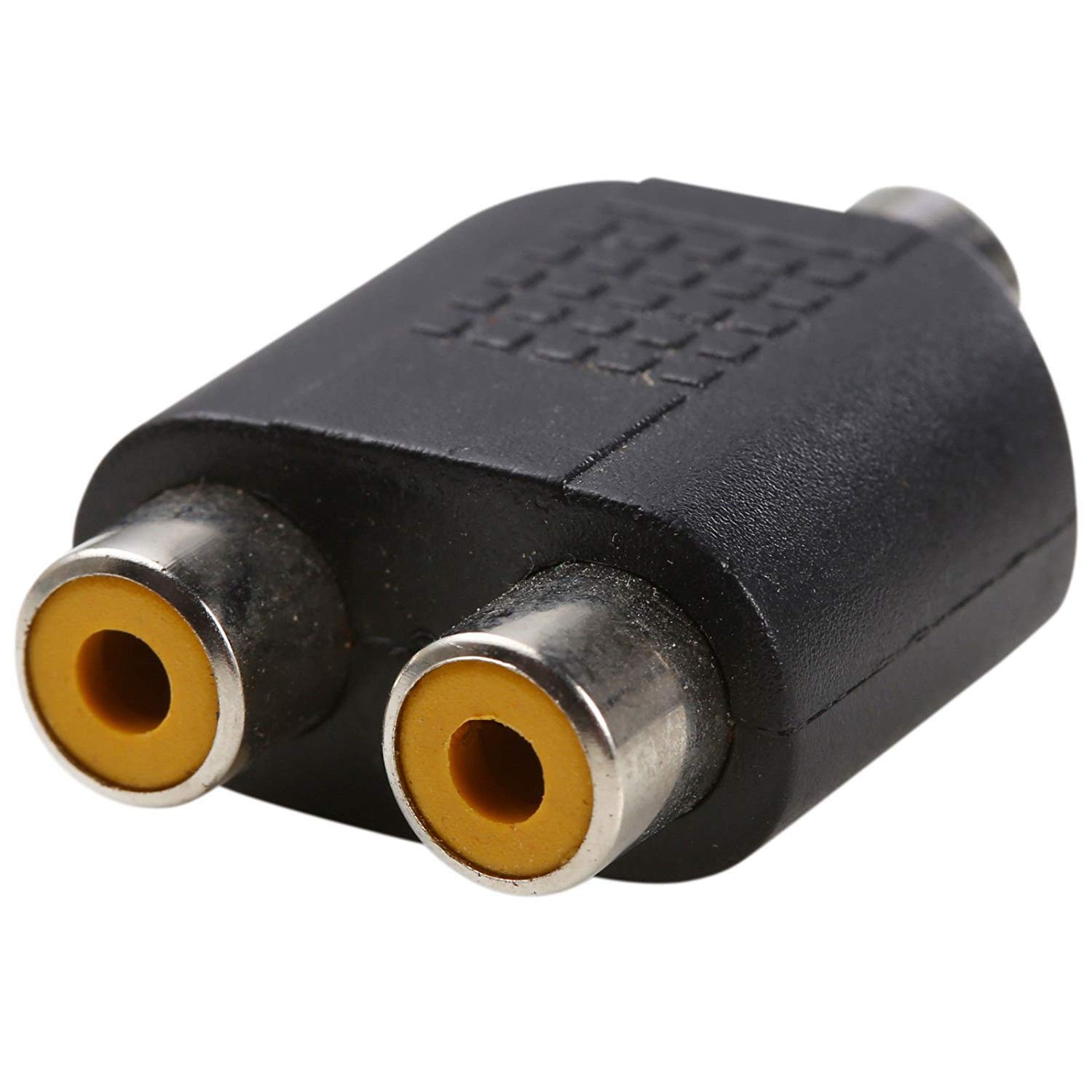 UHPPOTE RCA Y rozdzielacz podwójny 2 żeński do 3,5 mm / 0,14" 1 żeńskie gniazdo do audio wideo AV TV (opakowanie 50)