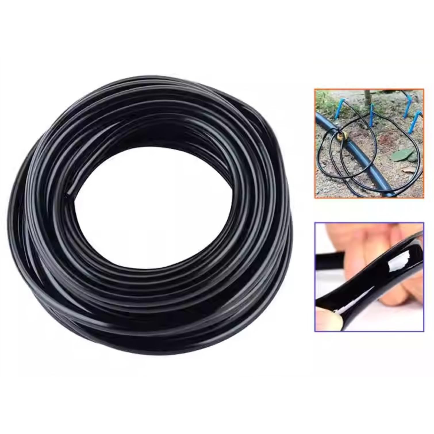 Manguera de riego, tubos de riego de micro chorro de 10M 8/11 mm, tuberia riego por goteo sistemas de riego de tubería de PVC por goteo para jardín