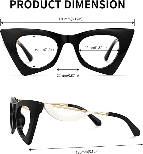 Miniatura 6 de VOOGLAM Lentes de bloqueo de luz azul para mujer, anti rayos UV, con marco elegante, pequeño