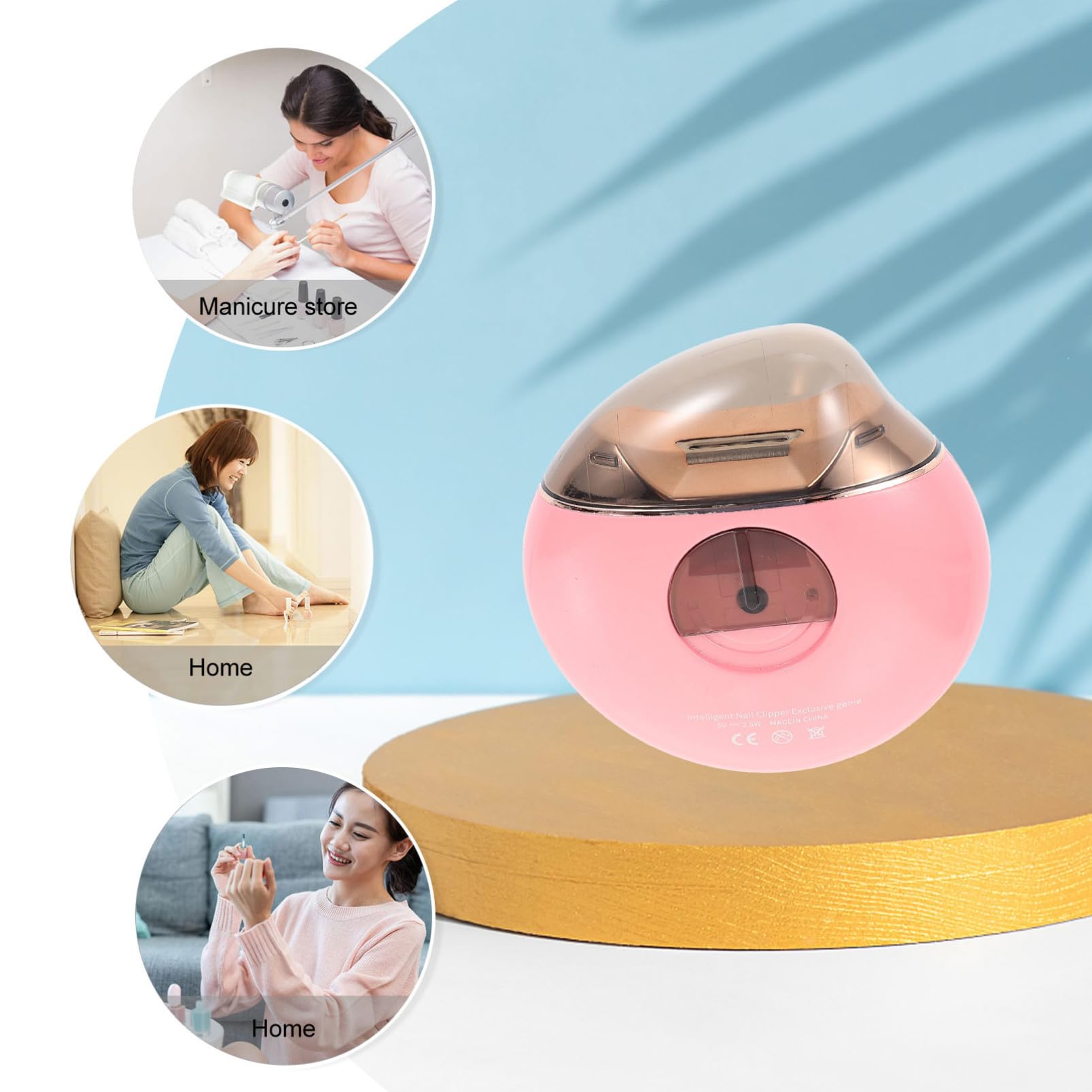 TOYANDONA 1 Set Herramienta de Pedicura Cortauñas Automático con Cepillo y Cabezales de Repuesto para Niños y Adultos