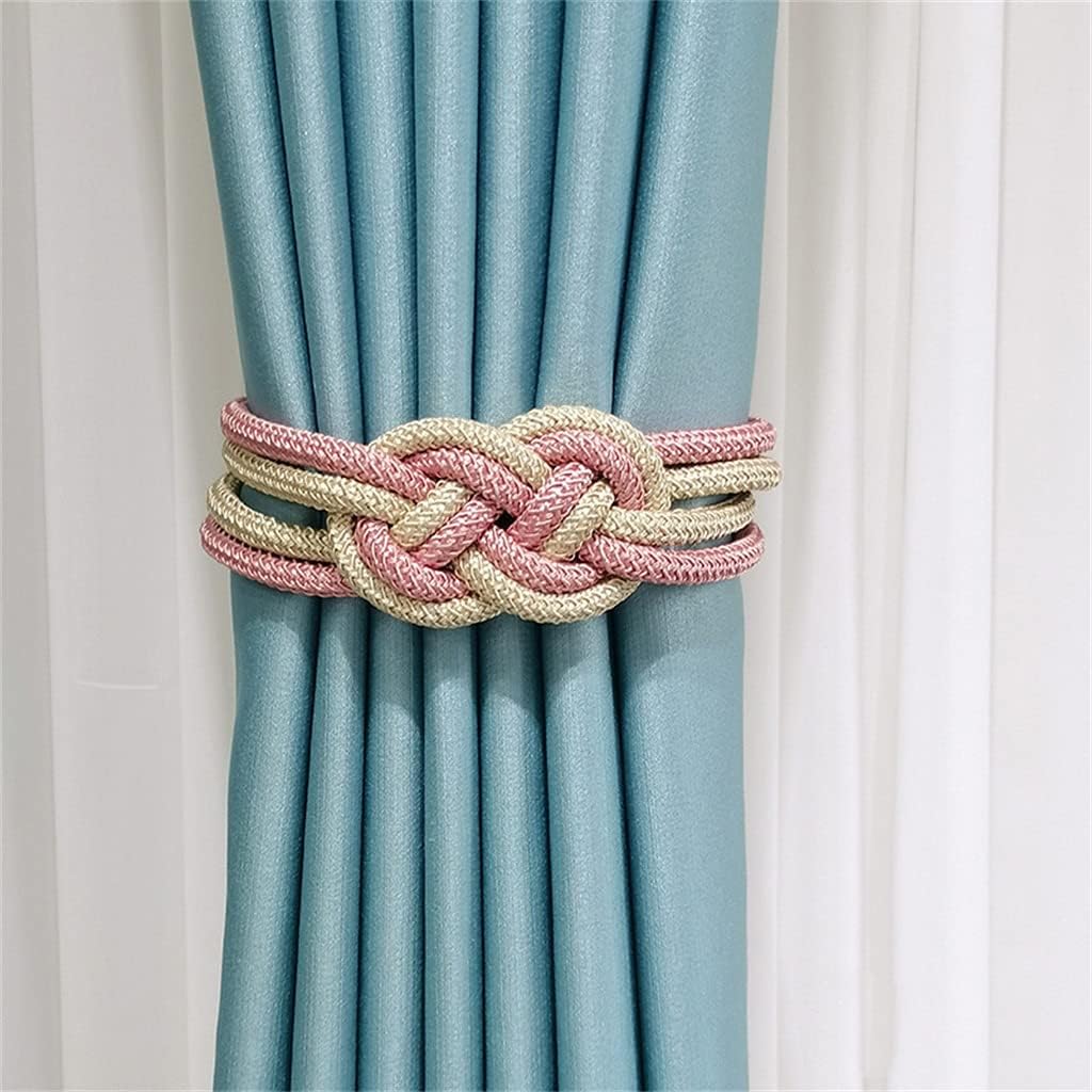 Curtain Straps Buckle Magnet Chinese Knot Living Room Soft Decorative(D)