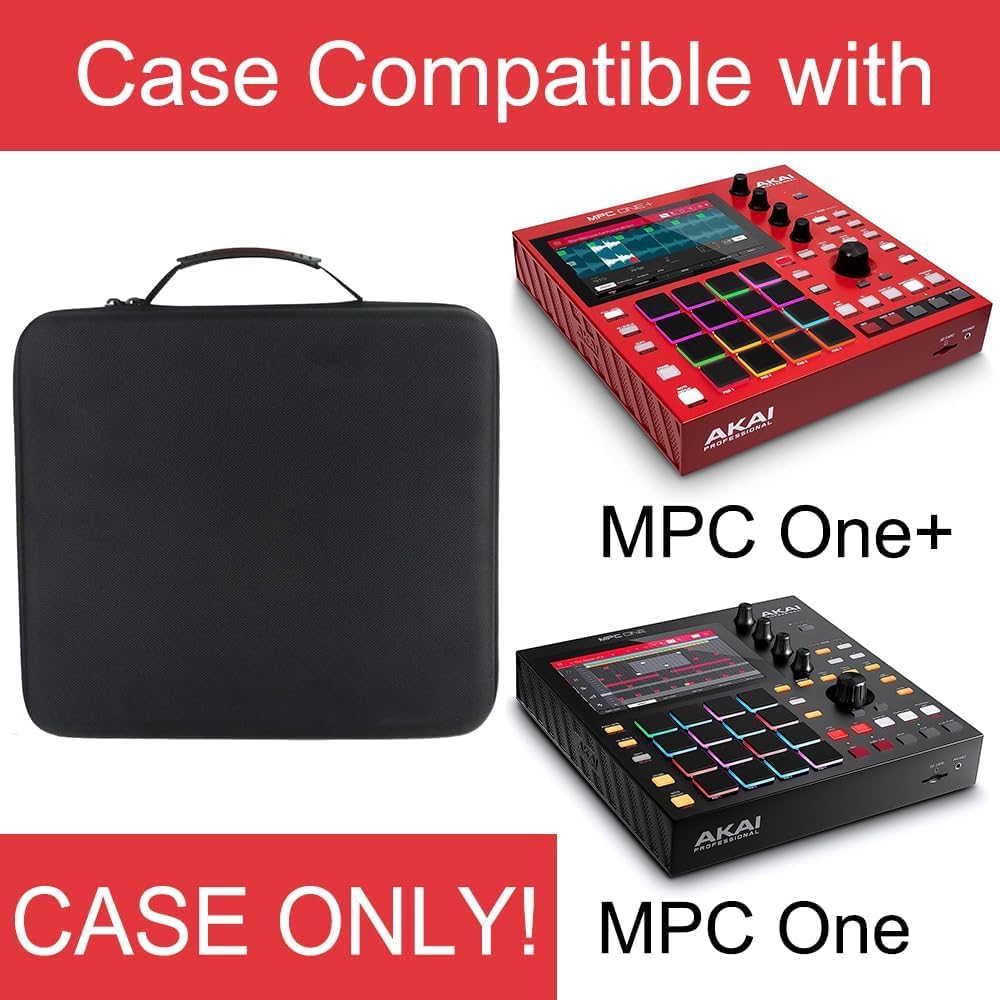 co2CREA Custodia rigida da viaggio per Akai Professional MPC One, colore: Nero(solo scatola,Case Only)