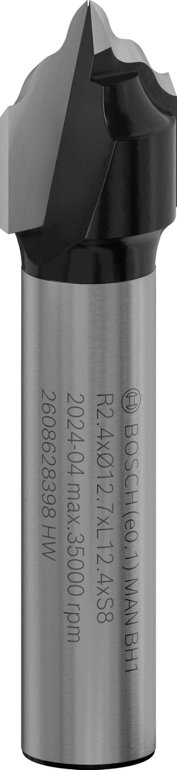 Bosch 2608628398 aksesuarı profil freze H 8 mm, R1 2,4 mm, D 12,7 mm, L 12,7 mm, G 46 mm