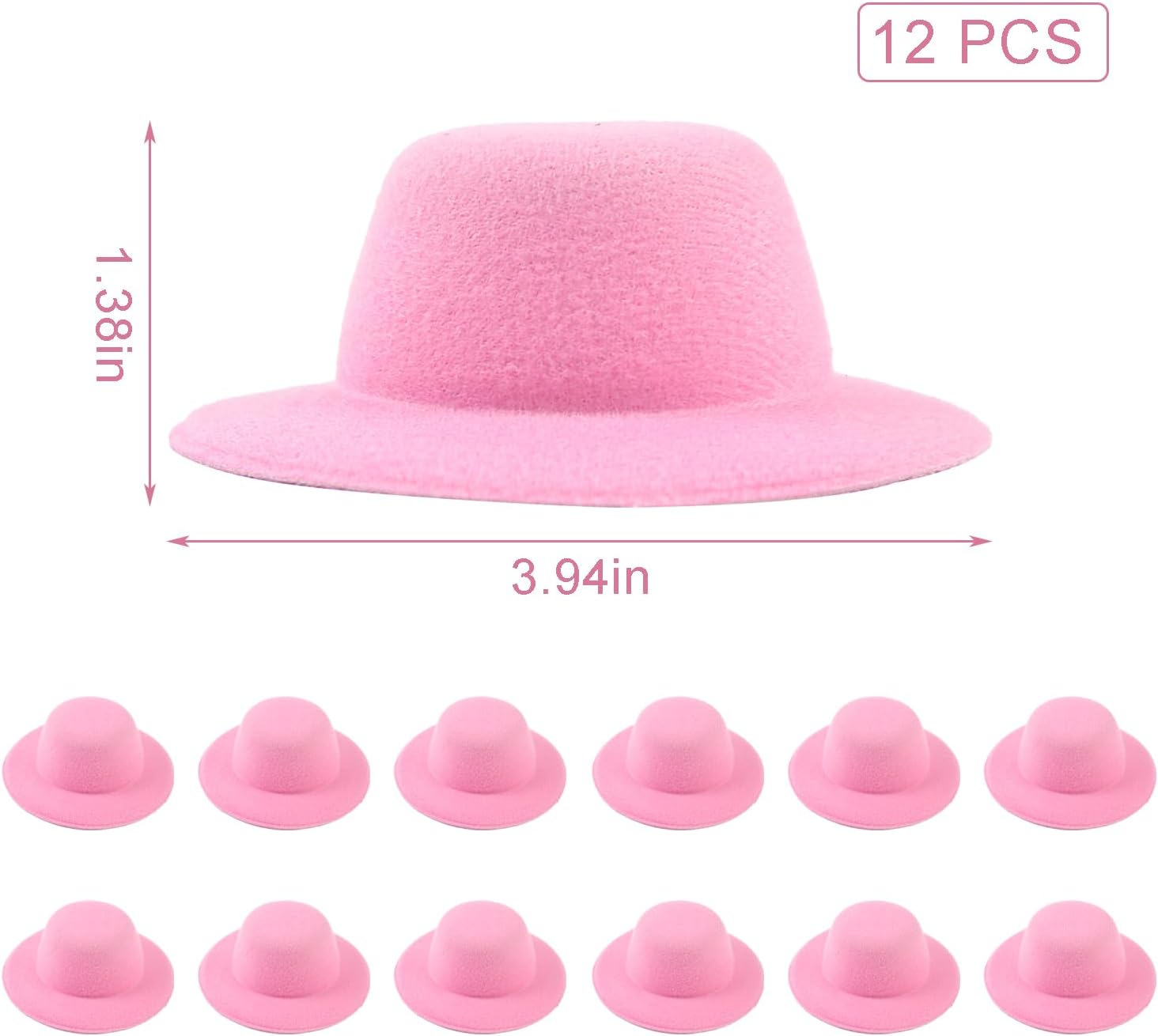 12 Pcs Mini Top Hat Miniature Formal Hats Doll Hat Colorful