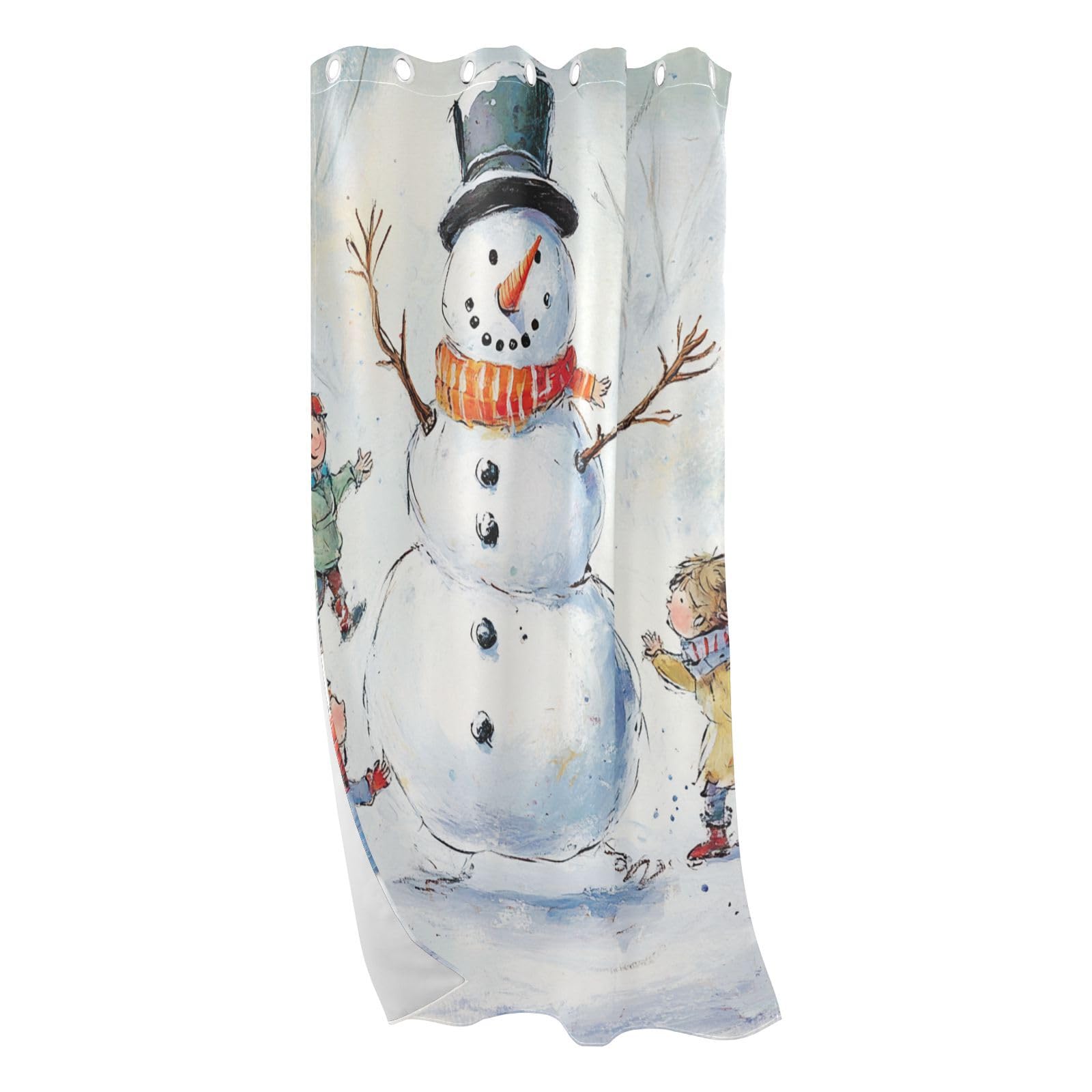Rideau occultant bonhomme de neige bloque lumière du jour chambre enfant