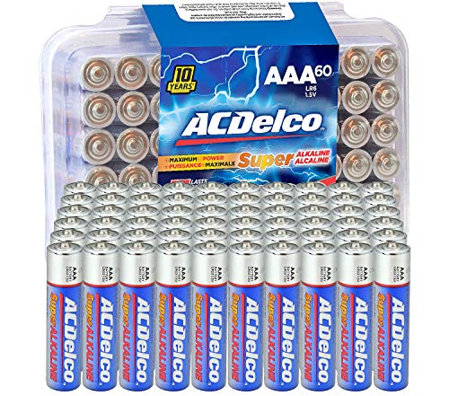 Acdelco Aaa Batteries, Maximum Power Super Alkaline Battery, 60 Count (Pack Of 1) & 9 Volt Batteries, Super Alkaline Battery, 12 Count Pack #TOP1