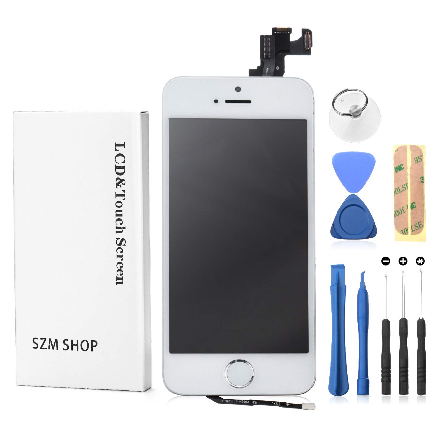 Amazon.co.jp: SZM iPhone5S フロントパネルセット LED スクリーン