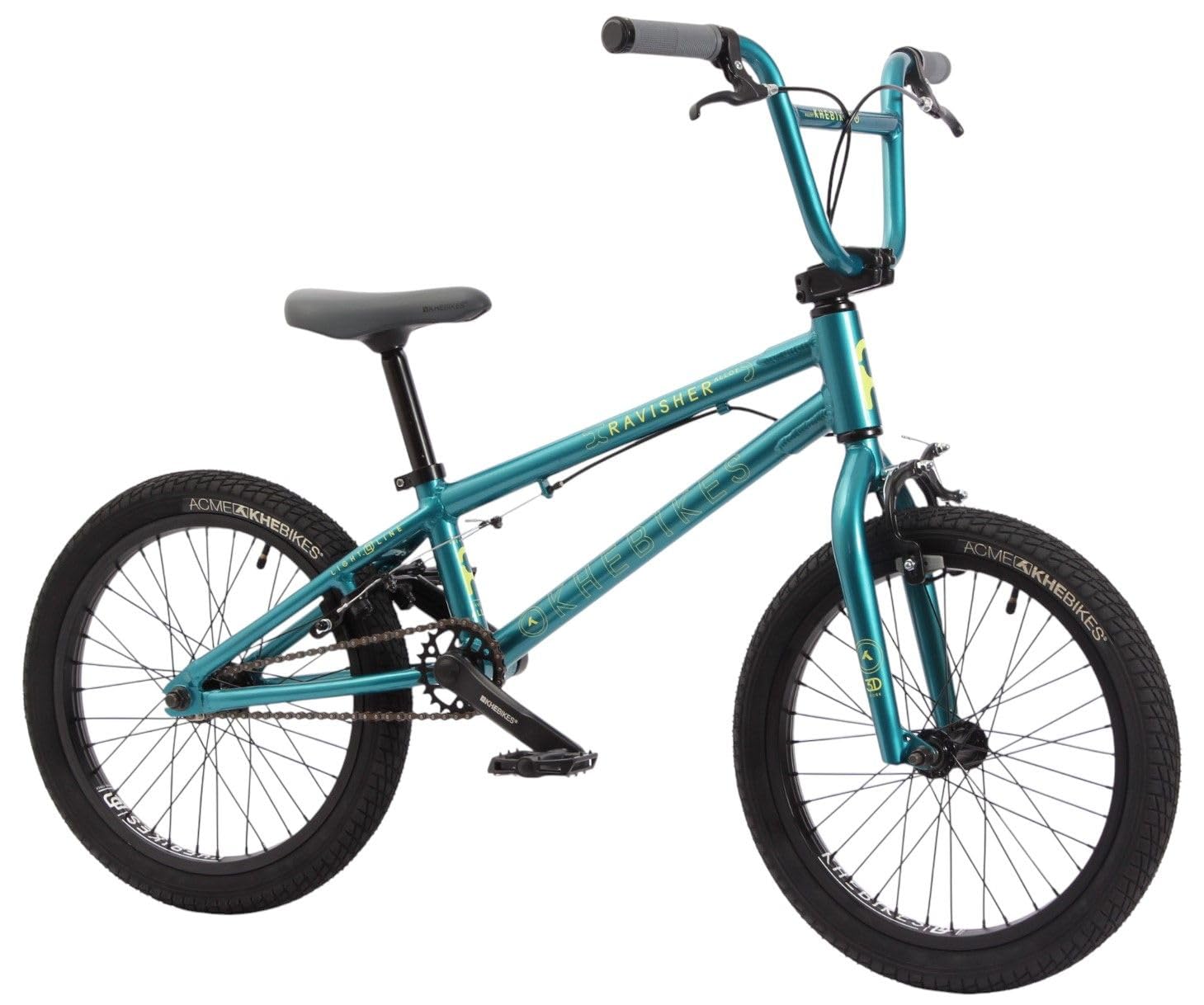 KHE Ravisher LL 18 pollici BMX Bici 2025 - Telaio in alluminio - Affix Rotor - Solo 8,6 kg - Strada parco pista - per bambini ca. 125-145 cm - Turchese