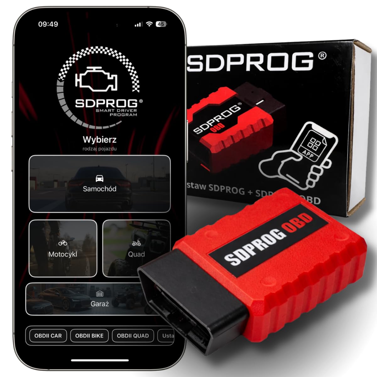 skaner diagnostyczny auta OBD2 program + interfejs | DPF ABS Silnik