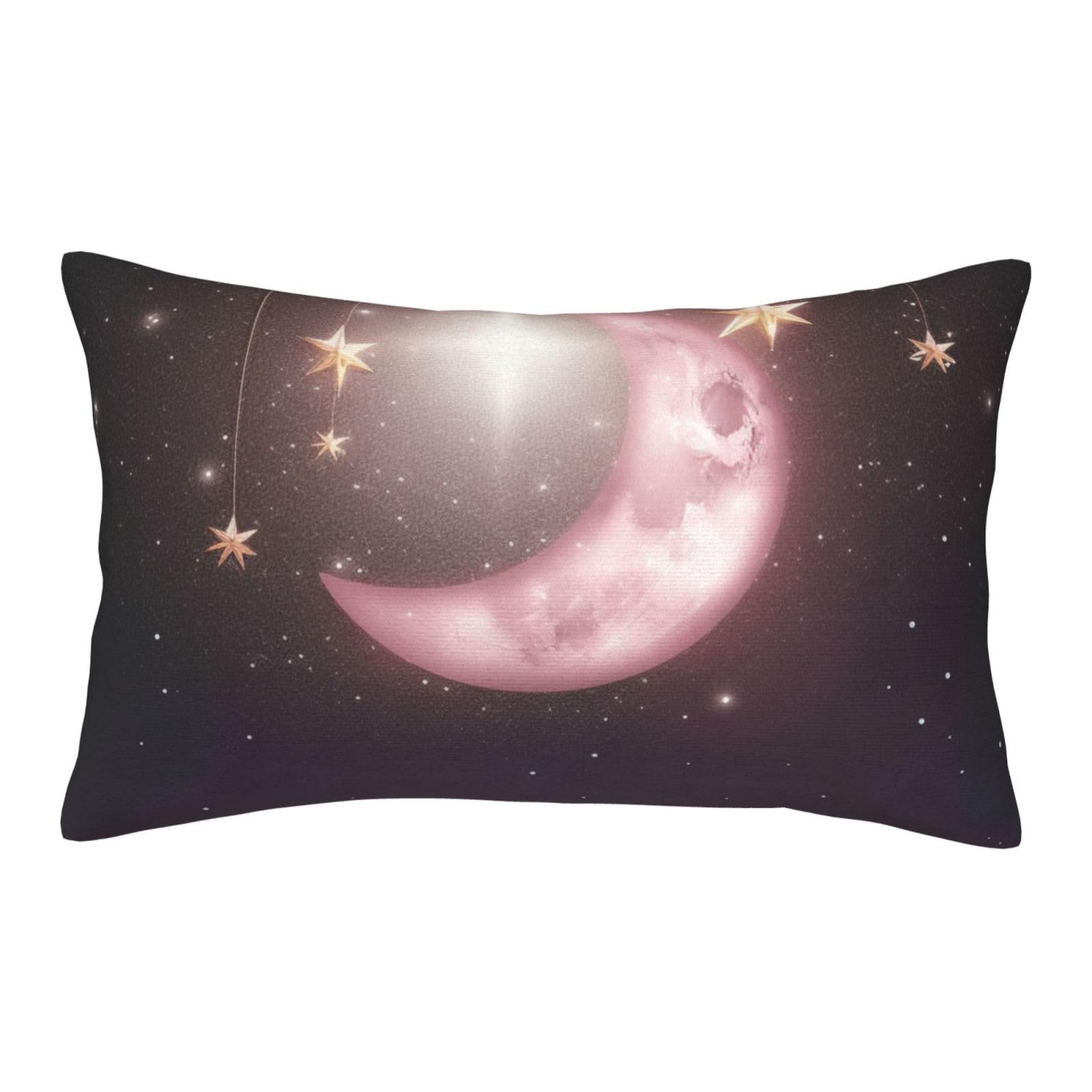 Velvet Pillowcases 20"x30" Ultra Soft Breathable Pillow Cases, Luxury Fuzzy Throw Pillow Covers with Zipper, Moon Stars Pillow Shams All Seasons Decorative Cushion Cases for Couch