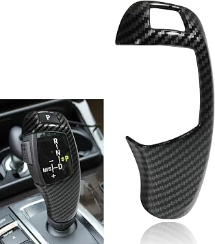 Car Gear Shift Knob Cover, Car Shift Knob Panel Sticker | Carbon Fiber Gear Lever Cover, Car Sporty Interior Knob Sticker Cover Fit for 20 F30 F31 F34 X5 F15 X6 F16 X3 F25 X4 F26 F1