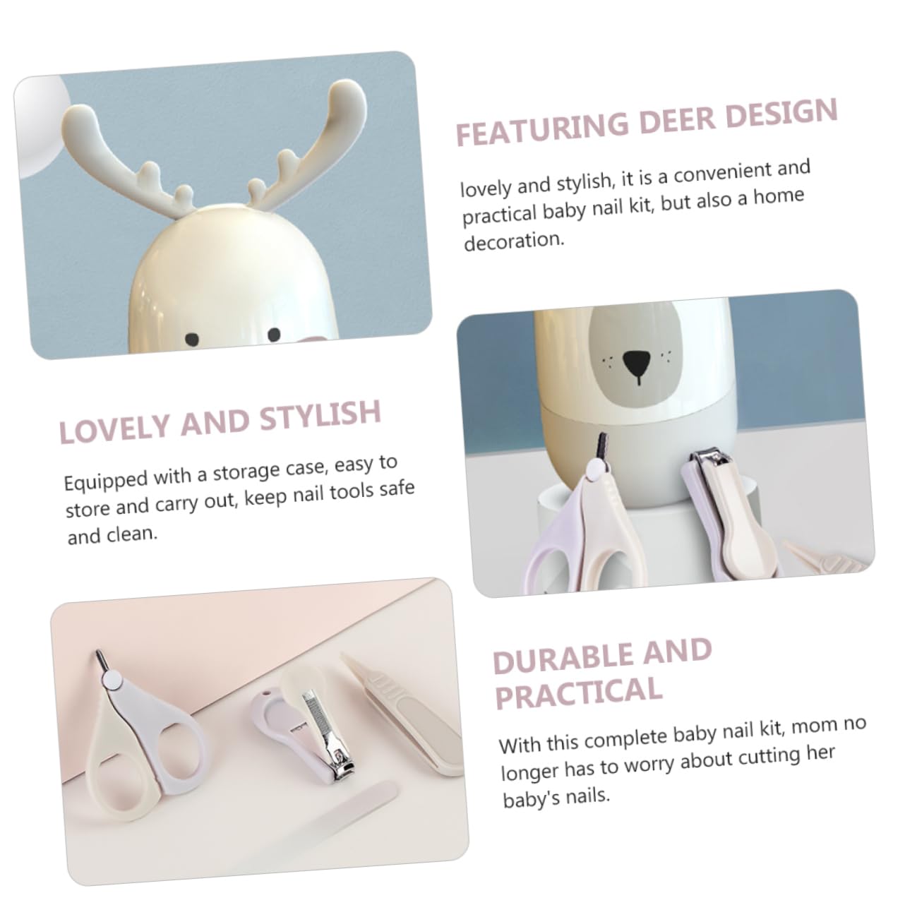 Abaodam 2sets La Unghiper Kit Inossidabile Con Tagliaunghie Pinzette Per Unghie Manicure e Pedicure Sicuri Per Confezione e Resistente
