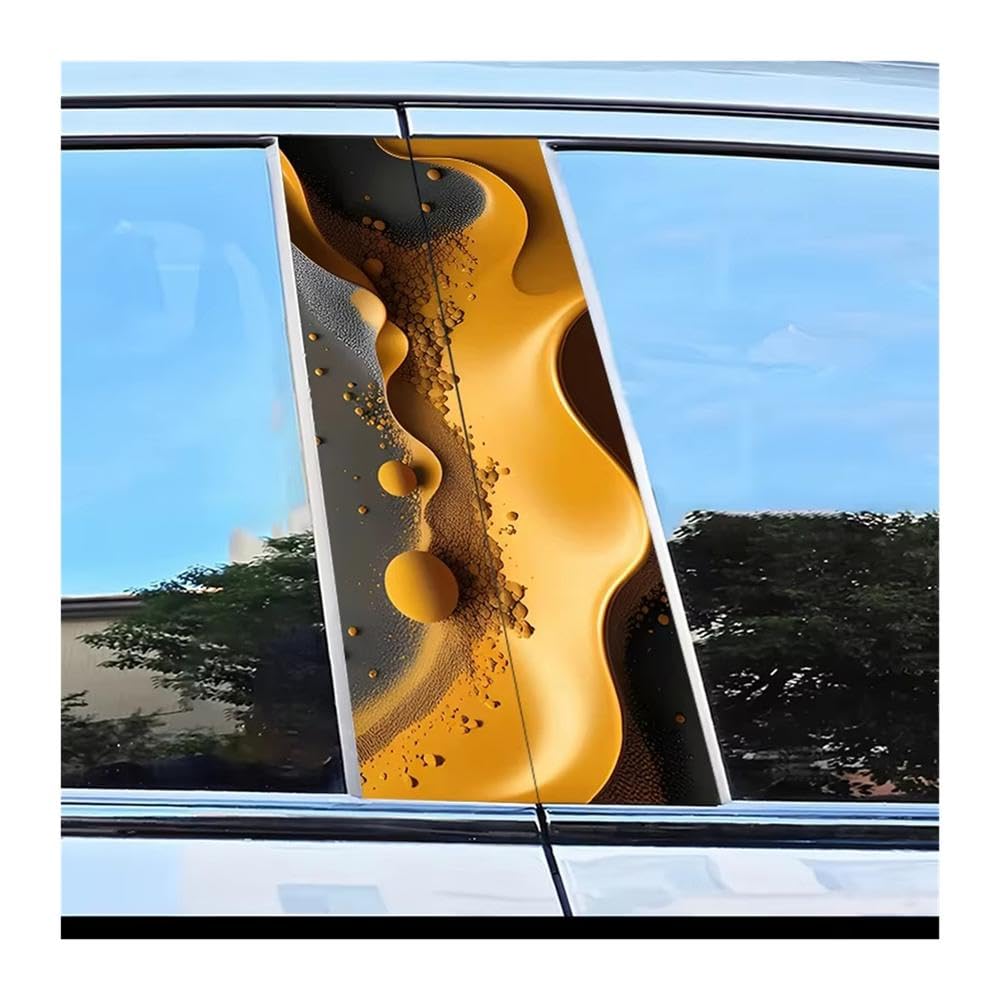 Bertdcx One Color Car Center Pillar Stickers Flowing Curves B-Pillar Scratch Protection Auto Parts
