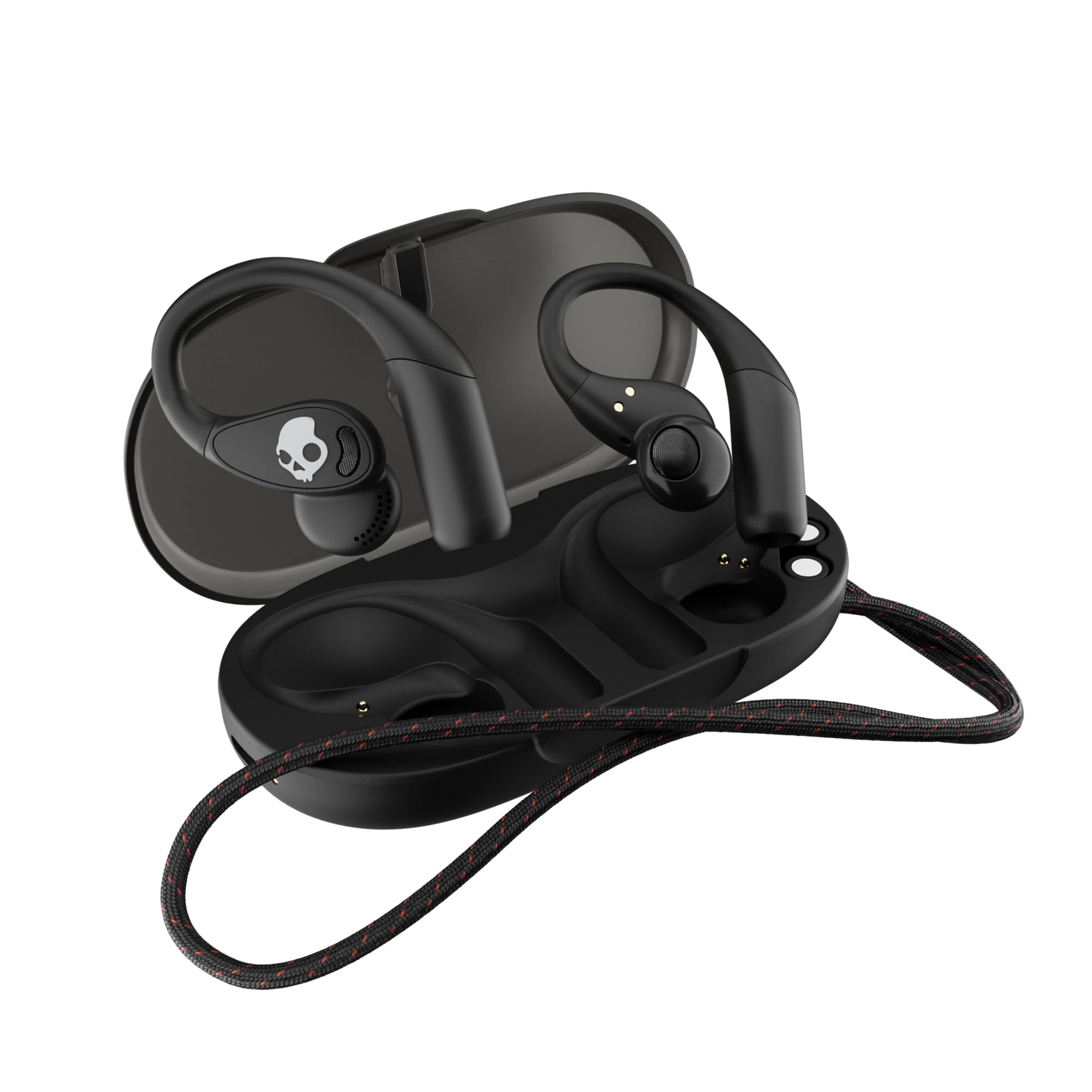 Skullcandy Push 540 Open Bezprzewodowe Słuchawki Bluetooth o Otwartej Konstrukcji, Odporne na Pot i Wodę, 42 Godz. Słuchania, Zdejmowana Opaska na Szyję, Dokładne Dopasowanie - Czarny