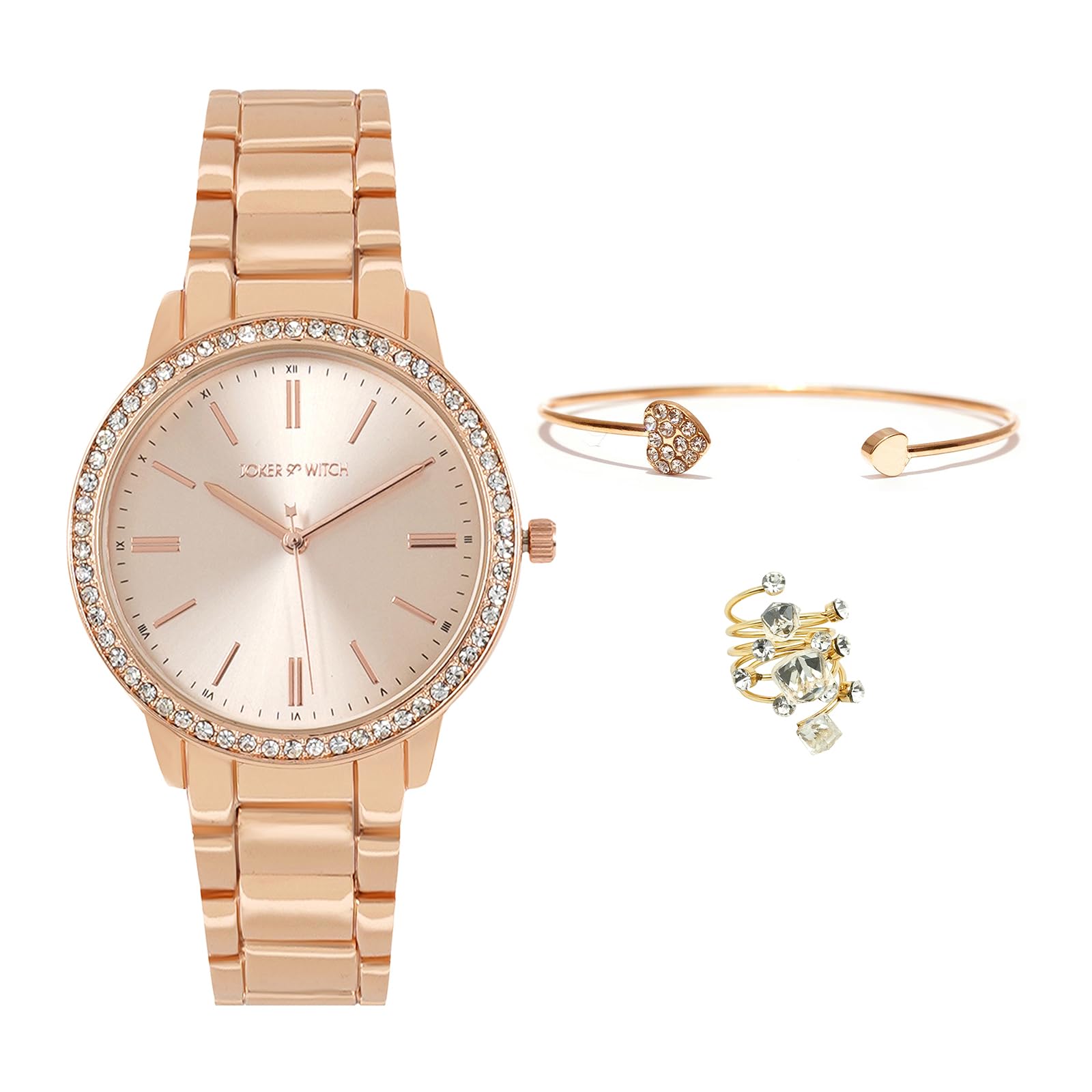 Joker & Witch Sprinkle Hearts Love Triangle Womens Watch Gift Sets (B0CC4XLXXM) Amazon Price History, Amazon Price Tracker