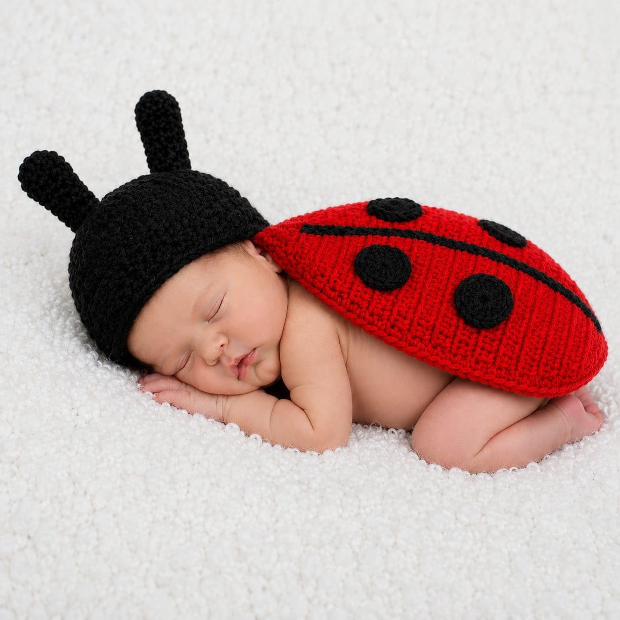 BabyMoon Designer Cap Crochet Clothing - Photography Props - Best Baby shower Gift 0-12 Months | Red Bee-image-32