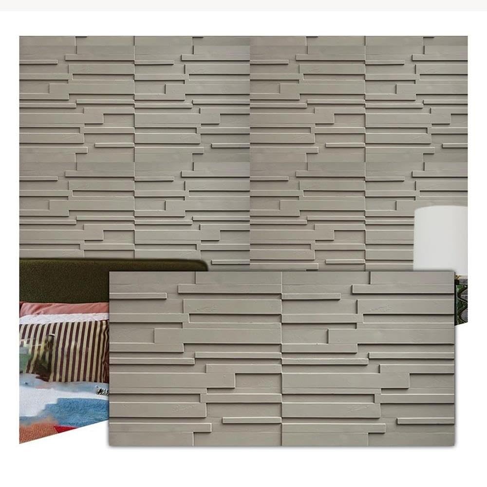 Pannelli murali 3D effetto pietra per interni, Rivestimento murale leggero
