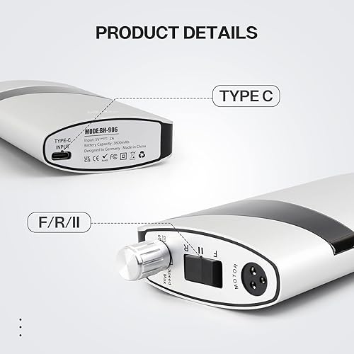 Miniatura 5 de Belle Taladro de uñas recargable y lámpara de uñas