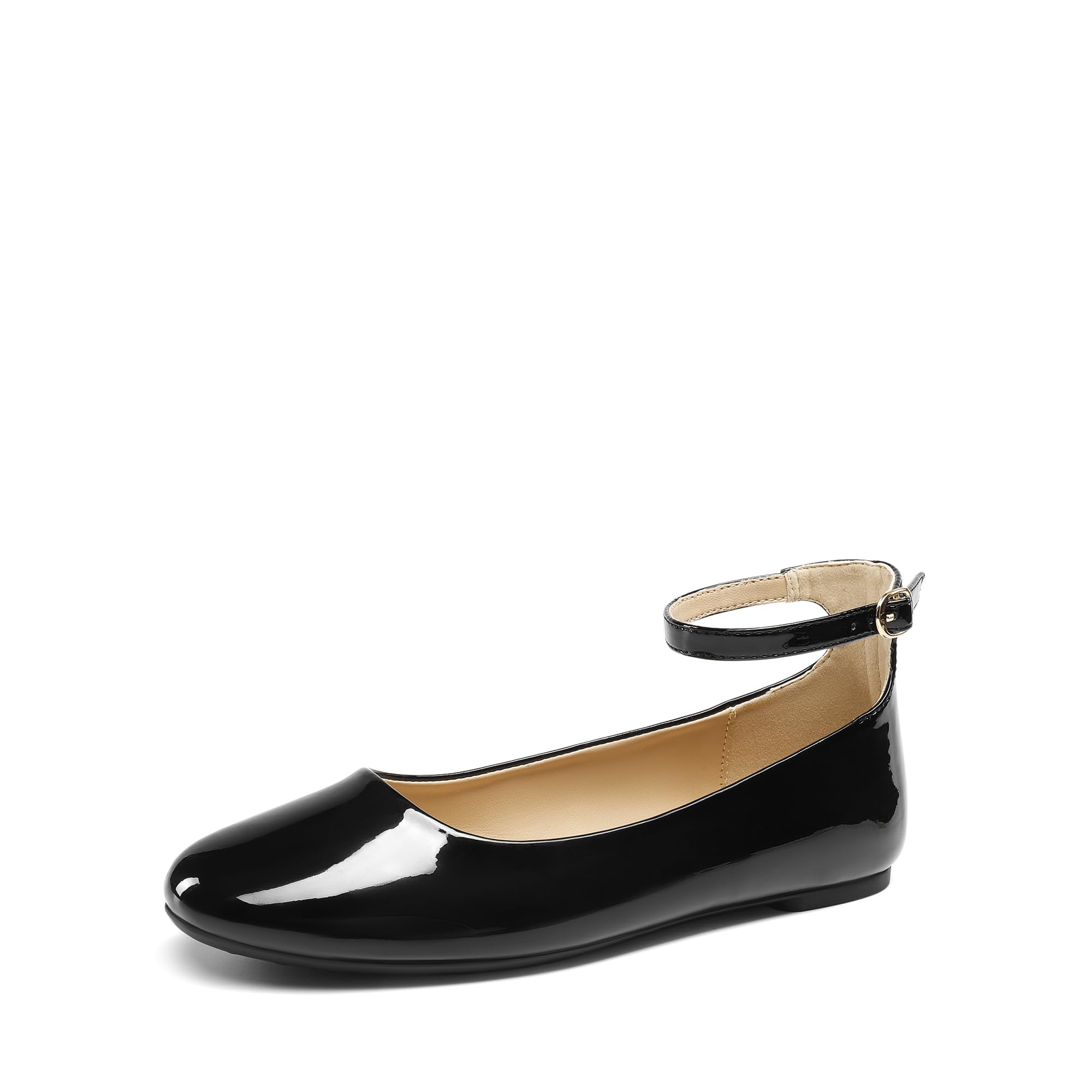 DREAM PAIRS Bilarinas Mujer Zapatos Comodos Planos Clasico con Correa Tobillo