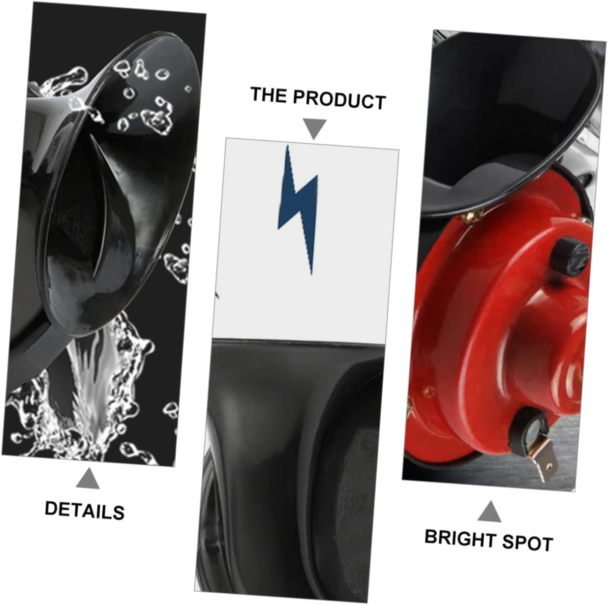 2PCS 12V Dual Tone Snail Horn Kit for Cars and Motorcycles Loud Electronic Horns Easy Installation for Vehicles and Trucks