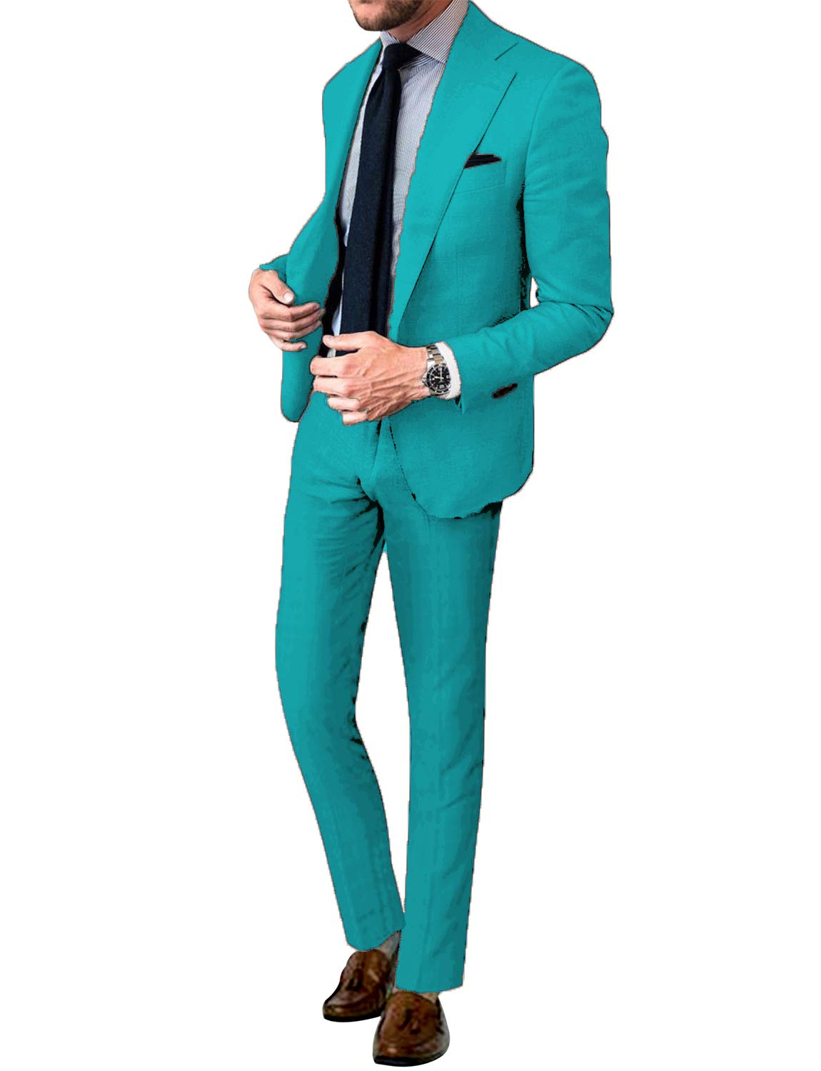 Men's 2 Pieces Tuxedos Notch Lapel Suit(Jacket + Pants)