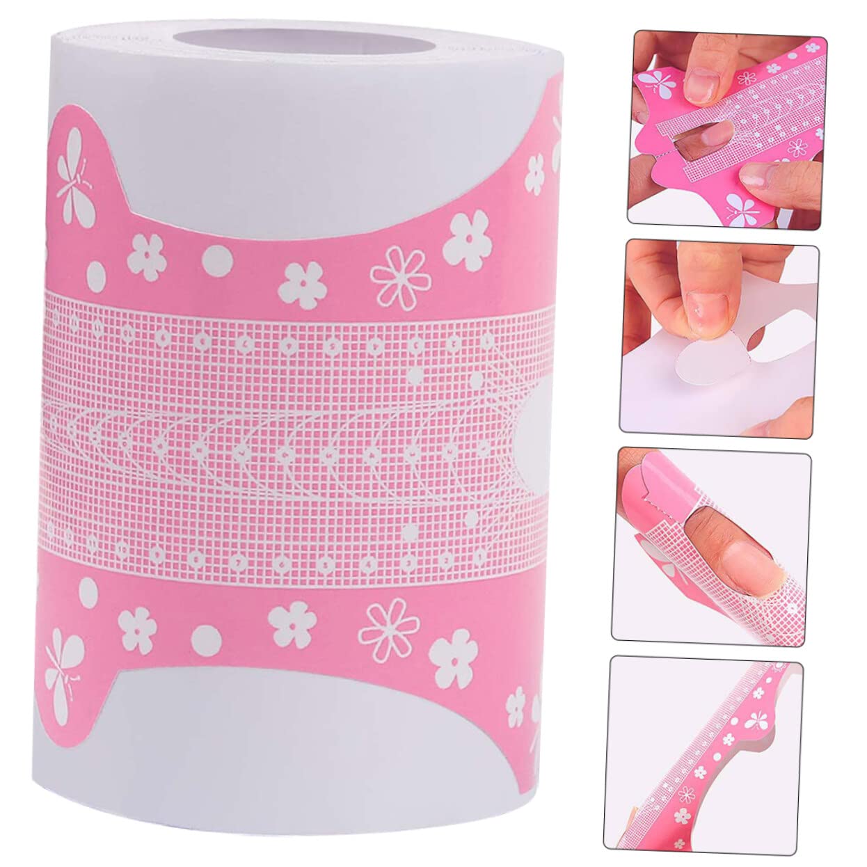 FRCOLOR 4rotoli Forme Adesive Per Estensione Unghie Guida Nail Art Per Ricostruzione Unghie Gel Strumenti Professionali Per Manicure e Design Elegante e Facile Da Usare