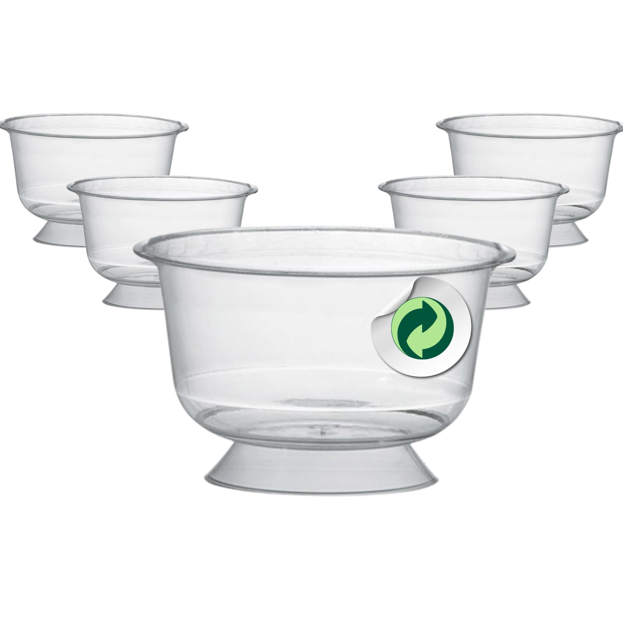 Table'Colors 100 Coupelles 23 cl - 100% Recyclable et Réutilisable - Passe au Micro-onde - Pour Plats Chauds et Froids - Vaisselle Transparente - Idéal Anniversaire et Mariage - Bol - Ramequin