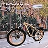 2000W Dual Motor Fat Tire Ebike - 35MPH Electric Bike for Men Women, 48V 23Ah Removable Battery, 80 Miles Adults Electric Bicycle with 21 Speed Gears Lockable Suspension for Off-Road Mountain Snow #5