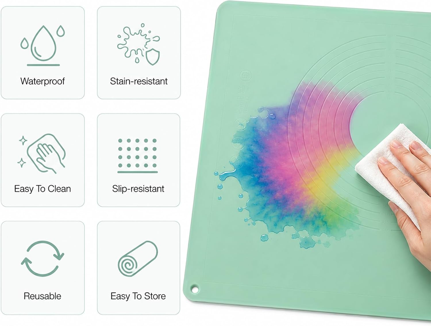 Tie Dye Kit: 2 Metal Folding Brackets & Non-Slip Pad, DIY Tie Dye Tools for Clothes or T-Shirt, Easy to Use & Clean
