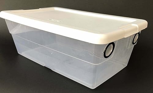 Miniatura 3 de Recinto ventilado de 6 cuartos de galón de terrario contenedor de 6 cuartos de galón para reptiles isópodos Ventilaciones negras,Ventilaciones