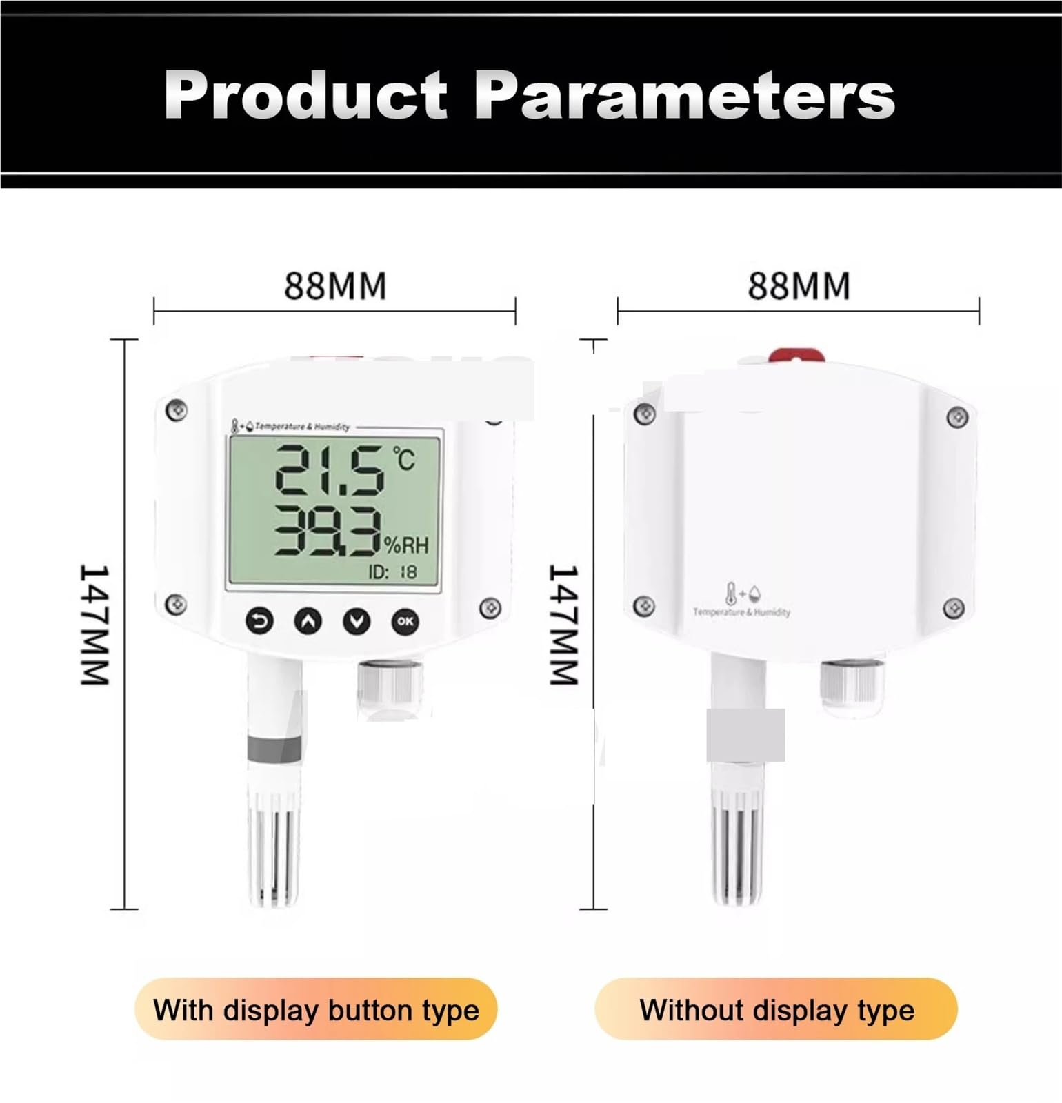 RS485 4-20mA 0-5V 0-10V Zdalny monitor do montażu na ścianie rs485 czujnik przetwornika wilgotności i temperatury(0-10V)