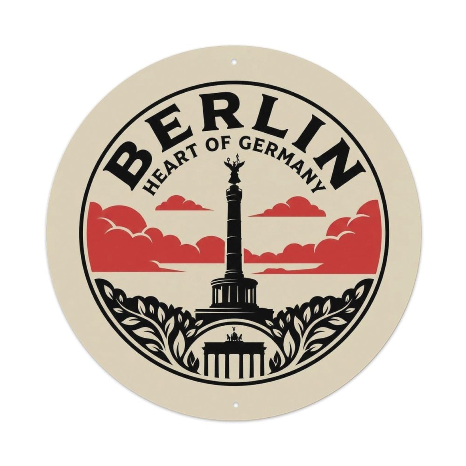 Vintage Travel Berlin Germany Essence 1 Metal Tin Sign