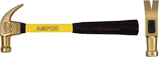 Ampco Safety Tools H-20FG Hammer, Claw, Non-Sparking, Non-Magnetic, Corrosion Resistant, 1 lb, 14