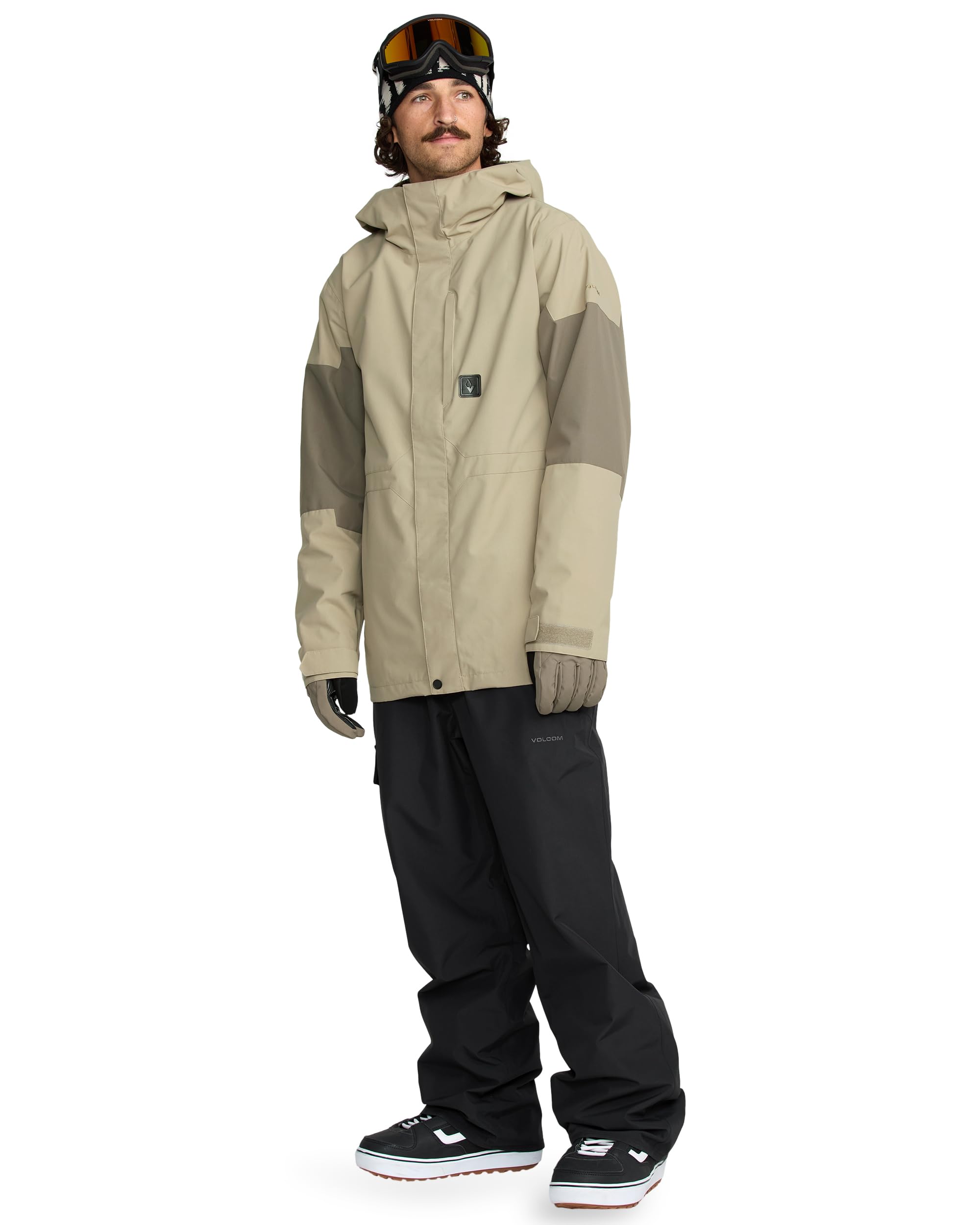 Volcom Primry Herren Snowboardjacke, recycelt, isoliert, 10 K wasserdicht, atmungsaktiv